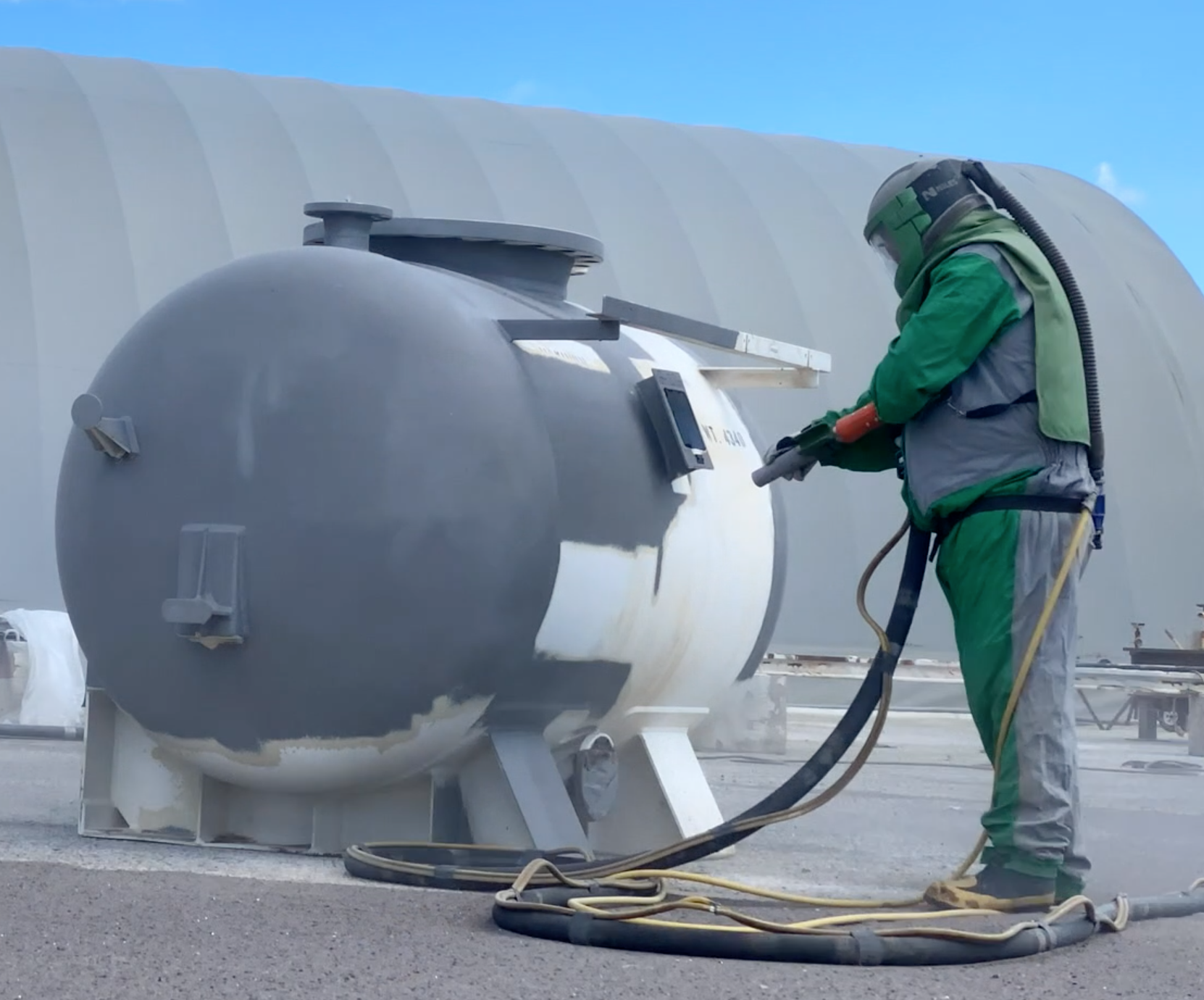 Coatings System Removed from Tank